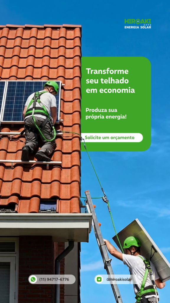 Instalação de energia solar realizada por Diego Hiroaki em São Paulo